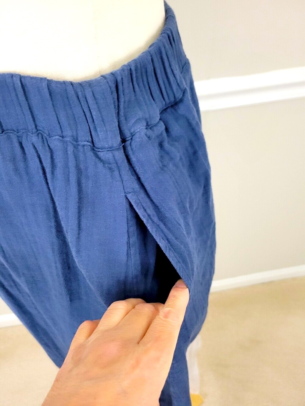 Pact Blue Maxi Skirt with Side Slit - Picture 3 of 4